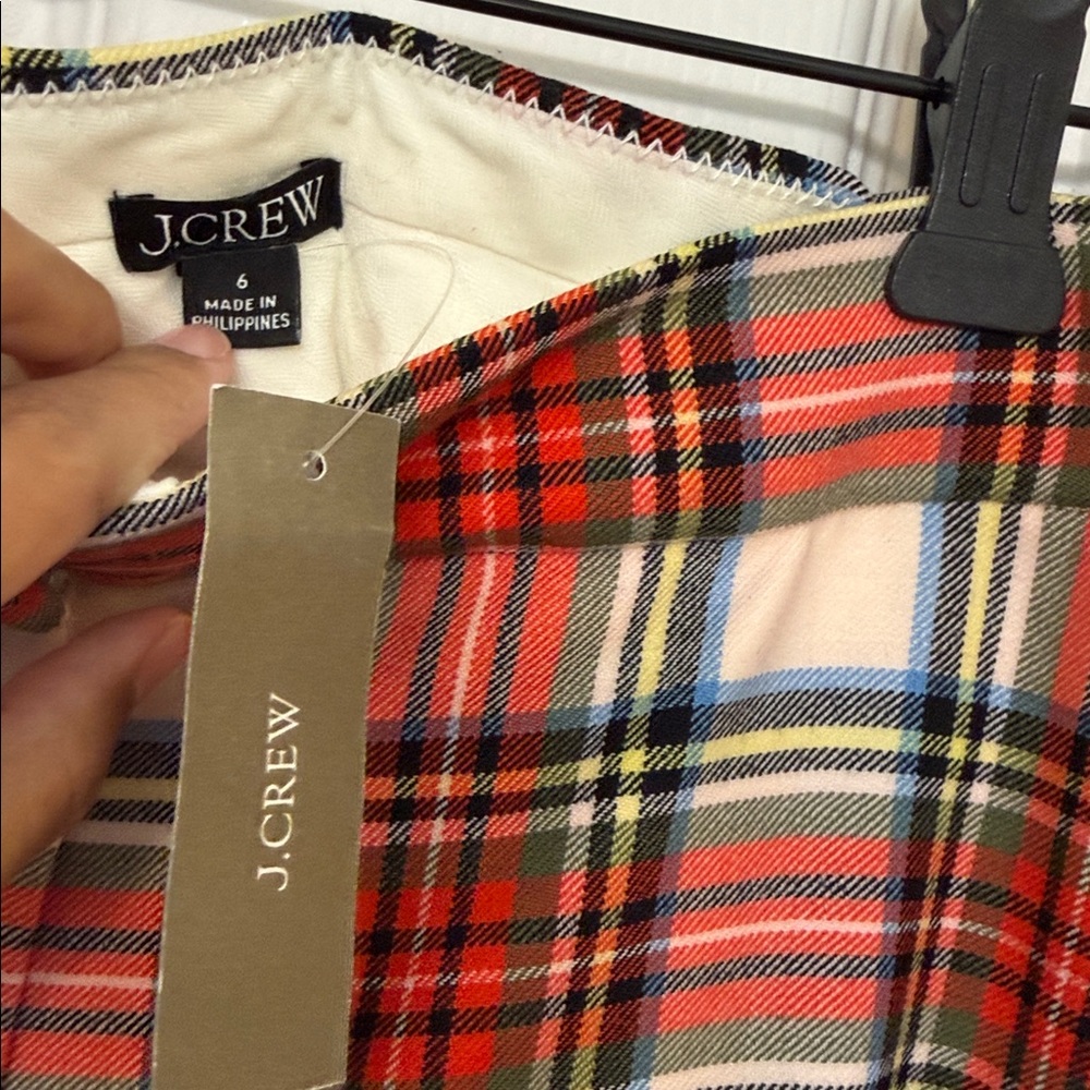 J. Crew Willa Stewart Tartan Plaid Wool Pants Size 6 NWT - Picture 6 of 10